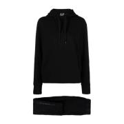 Casual Zwarte Tracksuit Set Emporio Armani EA7 , Black , Dames