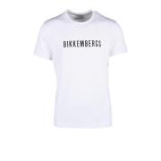 Blauw T-shirt voor mannen Bikkembergs , White , Heren