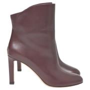 Pre-owned Leather boots Jimmy Choo Pre-owned , Red , Dames