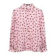 Lip Print Blouse Luisa Cerano , Pink , Dames