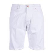 Katoen Elastaan Bermuda Shorts Michael Coal , White , Heren