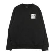 Premium Crew Neck Heren Sweatshirt in Zwart Obey , Black , Heren