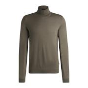 Groene Slim Fit Wollen Trui Hugo Boss , Green , Heren