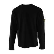 Zwarte Wolmix Heren Trui Stone Island , Black , Heren