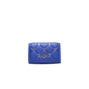 Crossbody Chain Tas met Logo Voorkant Love Moschino , Blue , Dames