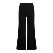 Gebreide Flare Gattitude Broek Essentiel Antwerp , Black , Dames