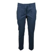 Katoen Elastaan Broek Dondup , Blue , Dames