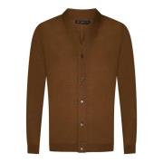 Bruine Merinowol Cardigan Sweater Low Brand , Brown , Heren