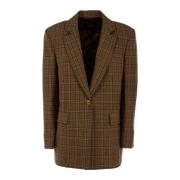 Check Blazer Esme Pinko , Brown , Dames