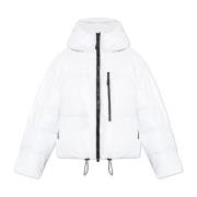 Gewatteerde Jas met Logo Adidas by Stella McCartney , White , Dames