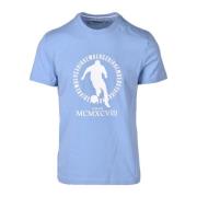 Katoen Elastaan T-shirt Bikkembergs , Blue , Heren