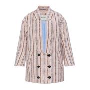 Pinstripe Blazer Munthe , Pink , Dames