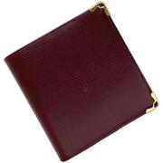 Pre-owned Leather wallets Cartier Vintage , Red , Dames