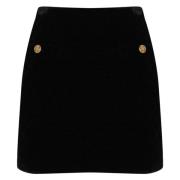 Fluwelen Gewatteerde Rok Zwart Twinset , Black , Dames