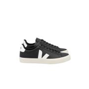 Innovatieve Chroomvrije Leren Sneakers Veja , Black , Dames