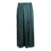 Elegante Geplooide Rok van Polyester Marella , Green , Dames