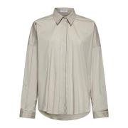 Beige Stretch Katoenen Overhemd Brunello Cucinelli , Beige , Dames