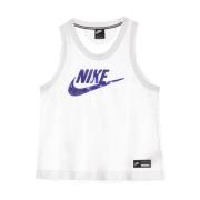 Glamor Dunk Tank Top Wit/Blauw Nike , White , Heren