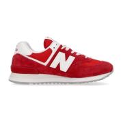 Rode lage sneaker leer suède New Balance , Red , Heren