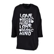 Grijze Sweatshirt voor Vrouwen Love Moschino , Black , Dames