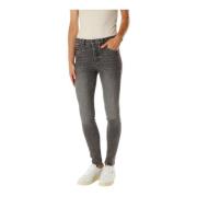 Mid Waist Skinny Fit Jeans Armedangels , Gray , Dames