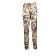 Metallic Fiber Katoenmix Broek Giulia N Couture , Multicolor , Dames