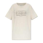 T-shirt met print Maison Margiela , Beige , Dames