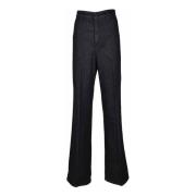 Katoen Elastaan Broek Max Mara , Black , Dames