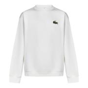 Witte Krokodil Badge Sweatshirt Lacoste , White , Heren