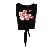 Comfortabele Mouwloze Top Love Moschino , Black , Dames