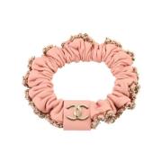 Pre-owned Leather hair-accessories Chanel Vintage , Pink , Dames