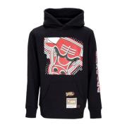 Chicago Bulls Zwarte Hoodie Mitchell & Ness , Black , Heren