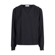 Stella Blouse Lange Mouw Top Lofty Manner , Black , Dames