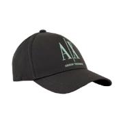 Geborduurde Katoenen Logo Pet - Zwart Armani Exchange , Black , Heren