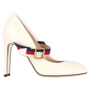 Pre-owned Leather heels Gucci Vintage , White , Dames