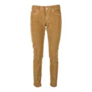 Casual Lyocell Katoenen Broek Dondup , Brown , Dames