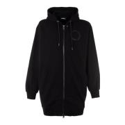 Lange S-Kappat Hoodie met logo Diesel , Black , Heren