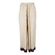 Viscose Wijde Pijp Broek Semicouture , Beige , Dames