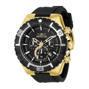 Aviator Heren Quartz Horloge - Zwarte Wijzerplaat Invicta Watches , Ye...