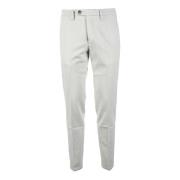 Katoenmix Stretch Broek Michele Carbone , White , Heren