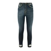 Dames Gescheurde Enkel Jeans Manila Grace , Blue , Dames