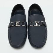 Pre-owned Leather flats Louis Vuitton Vintage , Black , Heren