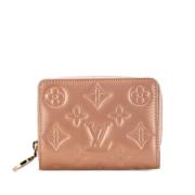 Pre-owned Leather wallets Louis Vuitton Vintage , Pink , Dames