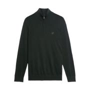 Klassieke Merino Quarter Zip Sweater Lyle & Scott , Green , Heren