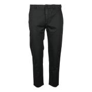 Katoen Elastaan Broek Department Five , Black , Heren