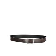 Omkeerbare leren riem Bruin Zwart Calvin Klein , Brown , Heren