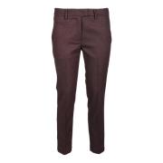 Elegante Wollen Blend Broek Dondup , Red , Dames