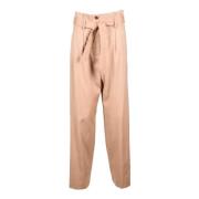 Elegante Wollen Blend Broek Pinko , Beige , Dames