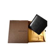 Pre-owned Leather wallets Louis Vuitton Vintage , Black , Dames