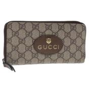 Pre-owned Leather wallets Gucci Vintage , Beige , Dames